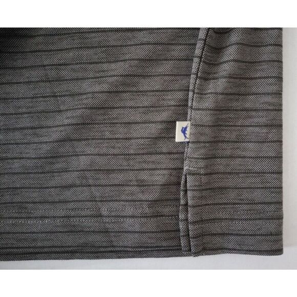 Tommy Bahama ST226446RS Men’s Sz Medium Coal Striped S/S Polo Shirt - Picture 4 of 7